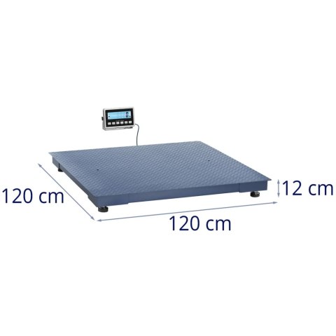 Waga platformowa magazynowa LCD 120 x 120 cm 1000 kg / 0.2 kg Waga platformowa magazynowa LCD 120 x 120 cm 1000 kg / 0.2 kg