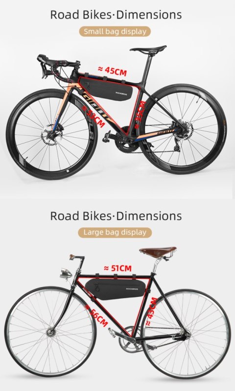 Wodoodporna torba rowerowa mocowana na rzepy pod ramę 3L czarna Wodoodporna torba rowerowa mocowana na rzepy pod ramę 3L czarna