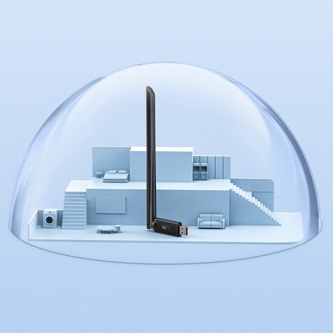 Zewnętrzna karta sieciowa USB WiFi 2.4GHz 150Mb/s z anteną 6dBi czarna Zewnętrzna karta sieciowa USB WiFi 2.4GHz 150Mb/s z anteną 6dBi czarna