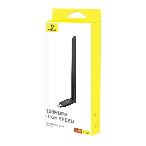 Zewnętrzna karta sieciowa USB WiFi 2.4GHz 150Mb/s z anteną 6dBi czarna Zewnętrzna karta sieciowa USB WiFi 2.4GHz 150Mb/s z anteną 6dBi czarna
