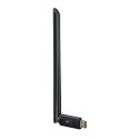 Zewnętrzna karta sieciowa USB WiFi 2.4GHz 300Mb/s z anteną 6dBi czarna Zewnętrzna karta sieciowa USB WiFi 2.4GHz 300Mb/s z anteną 6dBi czarna