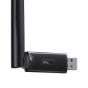 Zewnętrzna karta sieciowa USB WiFi 2.4GHz 300Mb/s z anteną 6dBi czarna Zewnętrzna karta sieciowa USB WiFi 2.4GHz 300Mb/s z anteną 6dBi czarna