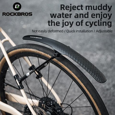 Błotnik rowerowy uniwersalny tylny przedni z regulacją - czarny Błotnik rowerowy uniwersalny tylny przedni z regulacją - czarny