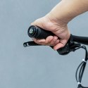 Chwyty rowerowe gripy na kierownicę komfortowe ze skóry - czarne Chwyty rowerowe gripy na kierownicę komfortowe ze skóry - czarne