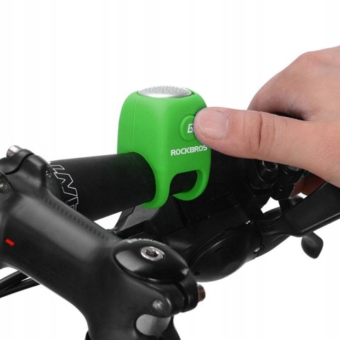 Dzwonek rowerowy elektroniczny w obudowie silikonowej - zielony Dzwonek rowerowy elektroniczny w obudowie silikonowej - zielony