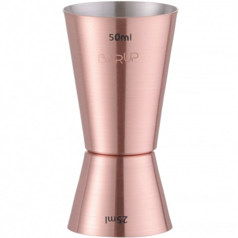 Jigger miara barmańska dwustronna do drinków miedziana 25/50 ml Jigger miara barmańska dwustronna do drinków miedziana 25/50 ml