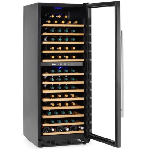 Lodówka chłodziarka do wina dwustrefowa na 135 butelek 387 l 130 W Lodówka chłodziarka do wina dwustrefowa na 135 butelek 387 l 130 W