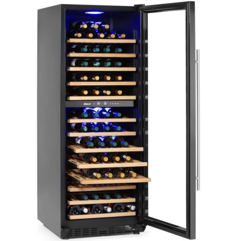 Lodówka chłodziarka do wina dwustrefowa na 135 butelek 387 l 130 W Lodówka chłodziarka do wina dwustrefowa na 135 butelek 387 l 130 W