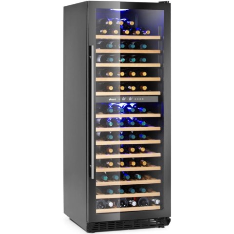 Lodówka chłodziarka do wina dwustrefowa na 135 butelek 387 l 130 W Lodówka chłodziarka do wina dwustrefowa na 135 butelek 387 l 130 W