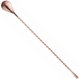 Łyżka barmańska do drinków koktajli długa 385 x 35 mm - miedziana