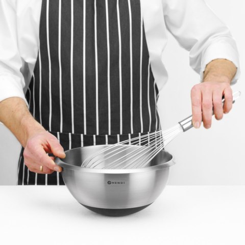 Miska kuchenna stalowa z silikonową podstawą i miarką 6 l śr. 330 x 155 mm Miska kuchenna stalowa z silikonową podstawą i miarką 6 l śr. 330 x 155 mm