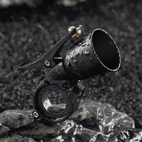 Nowoczesny dzwonek rowerowy kierunkowy dźwięk - czarny Nowoczesny dzwonek rowerowy kierunkowy dźwięk - czarny