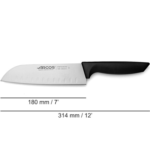 Nóż Santoku ze szlifem kulowym NIZA dł. 180/314 mm Nóż Santoku ze szlifem kulowym NIZA dł. 180/314 mm