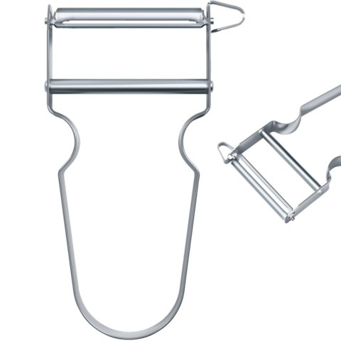 Obieraczka do warzyw owoców z gładkim ostrzem STAR - srebrna Obieraczka do warzyw owoców z gładkim ostrzem STAR - srebrna