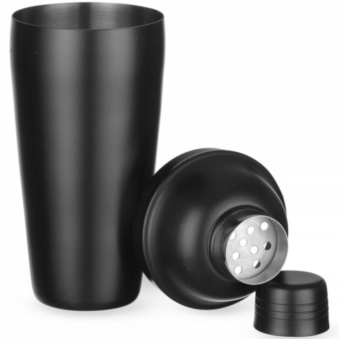Shaker barmański 3 częściowy do drinków i koktajli Cobbler 0.8 l - czarny Shaker barmański 3 częściowy do drinków i koktajli Cobbler 0.8 l - czarny