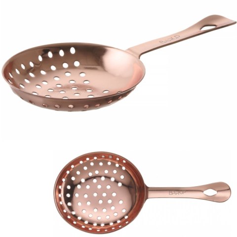 Sitko barmańskie do odcedzania drinków koktajli Julep 160 x 76 mm - miedziany Sitko barmańskie do odcedzania drinków koktajli Julep 160 x 76 mm - miedziany