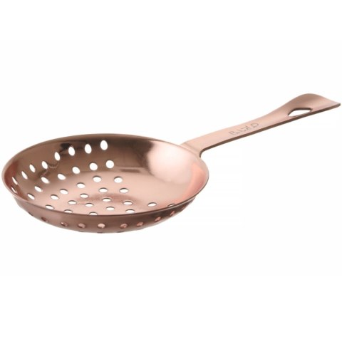 Sitko barmańskie do odcedzania drinków koktajli Julep 160 x 76 mm - miedziany Sitko barmańskie do odcedzania drinków koktajli Julep 160 x 76 mm - miedziany