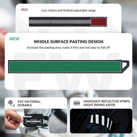 Taśma odblaskowa na rower nogę rękę plecak - zielona Taśma odblaskowa na rower nogę rękę plecak - zielona