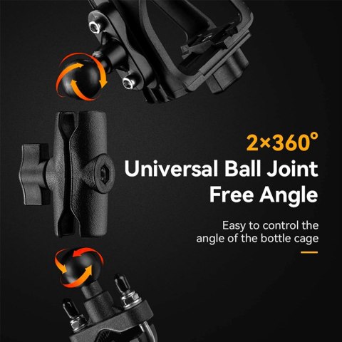 Uchwyt na bidon mocowany na kierownicę ramę roweru motoru - czarny Uchwyt na bidon mocowany na kierownicę ramę roweru motoru - czarny