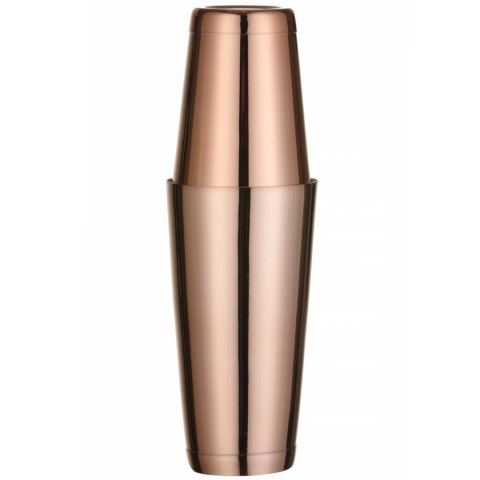 Zestaw barmański w tubie shaker jigger sitko muddler łyżka - miedziany Zestaw barmański w tubie shaker jigger sitko muddler łyżka - miedziany