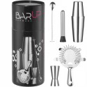 Zestaw barmański w tubie shaker jigger sitko muddler łyżka - srebrny Zestaw barmański w tubie shaker jigger sitko muddler łyżka - srebrny
