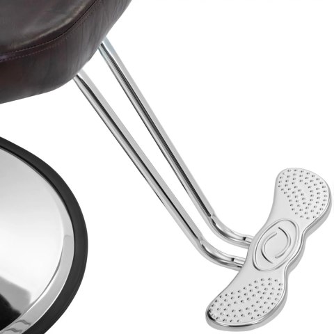 Fotel fryzjerski barberski z zagłówkiem i podnóżkiem Physa ILFORD - brązowy Fotel fryzjerski barberski z zagłówkiem i podnóżkiem Physa ILFORD - brązowy