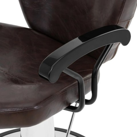 Fotel fryzjerski barberski z zagłówkiem i podnóżkiem Physa ILFORD - brązowy Fotel fryzjerski barberski z zagłówkiem i podnóżkiem Physa ILFORD - brązowy