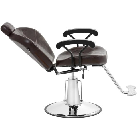 Fotel fryzjerski barberski z zagłówkiem i podnóżkiem Physa ILFORD - brązowy Fotel fryzjerski barberski z zagłówkiem i podnóżkiem Physa ILFORD - brązowy