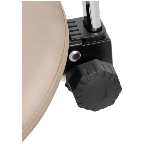 Krzesło kosmetyczne siodłowe z oparciem regulowane MANNHEIM CREAM kremowe Krzesło kosmetyczne siodłowe z oparciem regulowane MANNHEIM CREAM kremowe