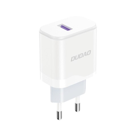 Ładowarka sieciowa USB-A 18W z kablem USB-A - USB-C biała Ładowarka sieciowa USB-A 18W z kablem USB-A - USB-C biała