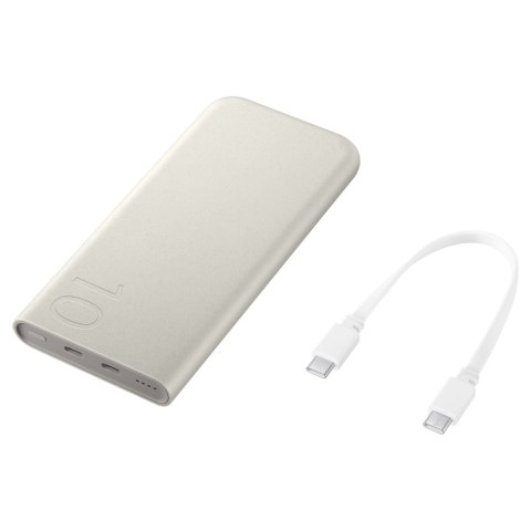 Oryginalny powerbank FastCharge 2x USB-C 25W 10000mAh beżowy Oryginalny powerbank FastCharge 2x USB-C 25W 10000mAh beżowy
