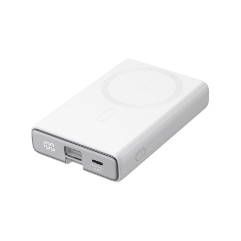 Powerbank magnetyczny 10000mAh 20W z podstawką + kabel Lightning - USB-C biały Powerbank magnetyczny 10000mAh 20W z podstawką + kabel Lightning - USB-C biały