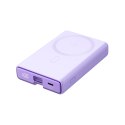 Powerbank magnetyczny 10000mAh 20W z podstawką + kabel Lightning - USB-C fioletowy Powerbank magnetyczny 10000mAh 20W z podstawką + kabel Lightning - USB-C fioletowy