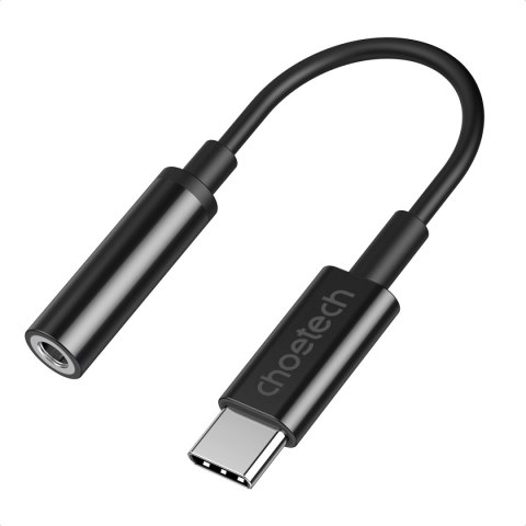 Przejściówka adapter audio USB-C - Jack 3.5mm 11cm czarna Przejściówka adapter audio USB-C - Jack 3.5mm 11cm czarna