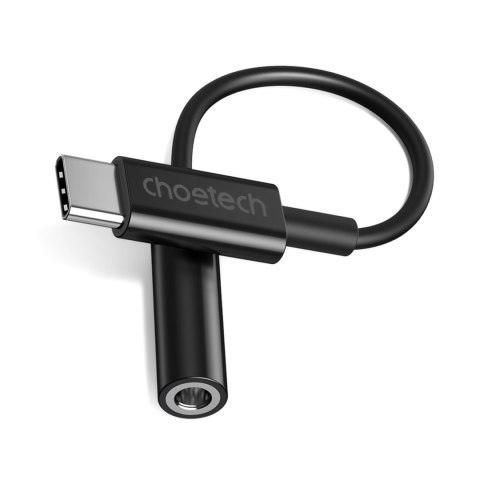 Przejściówka adapter audio USB-C - Jack 3.5mm 11cm czarna Przejściówka adapter audio USB-C - Jack 3.5mm 11cm czarna