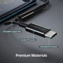 Przejściówka adapter audio USB-C - Jack 3.5mm 11cm czarna Przejściówka adapter audio USB-C - Jack 3.5mm 11cm czarna