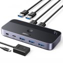 Przełącznik switch 2-in-4 na 2 komputery USB 3.0 + 2x kabel USB-A czarny Przełącznik switch 2-in-4 na 2 komputery USB 3.0 + 2x kabel USB-A czarny