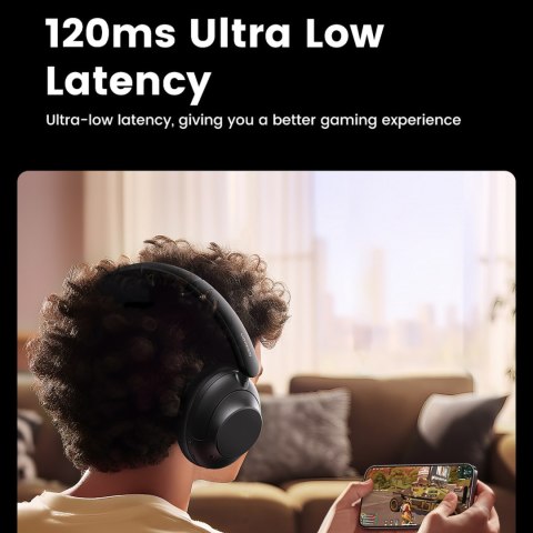 Słuchawki bezprzewodowe HiTune Max5 nauszne z hybrydową redukcją szumów ANC czarne Słuchawki bezprzewodowe HiTune Max5 nauszne z hybrydową redukcją szumów ANC czarne