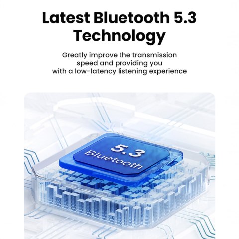 Słuchawki bezprzewodowe HiTune T6 z funkcją ANC + kabel USB-A - USB-C białe Słuchawki bezprzewodowe HiTune T6 z funkcją ANC + kabel USB-A - USB-C białe