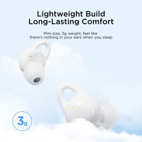 Słuchawki bezprzewodowe TWS Cozydots Series z aktywną redukcją szumów Bluetooth 5.3 białe Słuchawki bezprzewodowe TWS Cozydots Series z aktywną redukcją szumów Bluetooth 5.3 białe