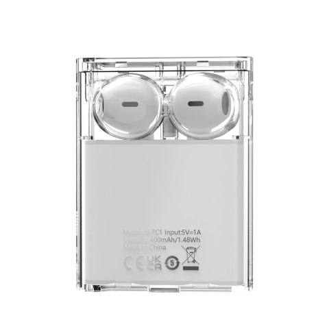 Słuchawki bezprzewodowe TWS IceLens Series ze światłami LED białe Słuchawki bezprzewodowe TWS IceLens Series ze światłami LED białe