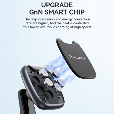 Uchwyt na telefon magnetyczny na deskę rozdzielczą w samochodzie czarny Uchwyt na telefon magnetyczny na deskę rozdzielczą w samochodzie czarny