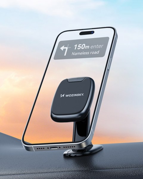 Uchwyt na telefon magnetyczny na deskę rozdzielczą w samochodzie czarny Uchwyt na telefon magnetyczny na deskę rozdzielczą w samochodzie czarny