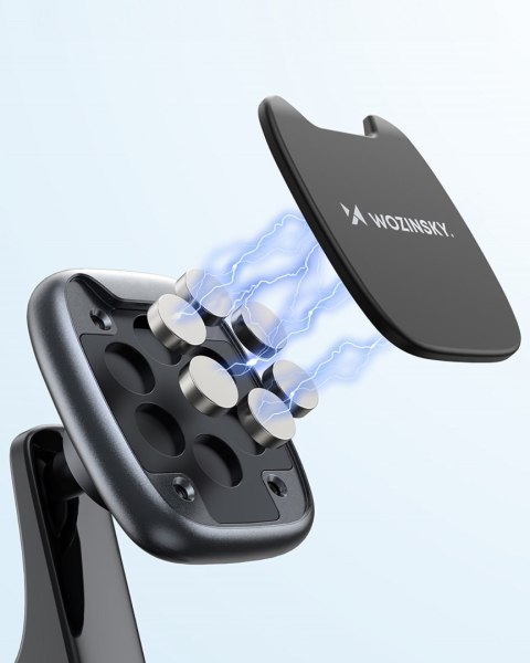 Uchwyt na telefon magnetyczny na deskę rozdzielczą w samochodzie czarny Uchwyt na telefon magnetyczny na deskę rozdzielczą w samochodzie czarny