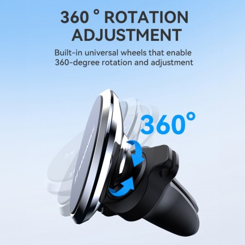 Uchwyt na telefon magnetyczny na kratkę nawiewu do samochodu czarny Uchwyt na telefon magnetyczny na kratkę nawiewu do samochodu czarny