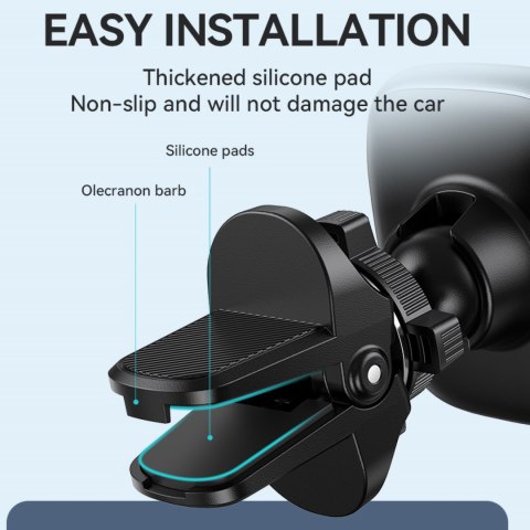 Uchwyt na telefon magnetyczny na kratkę nawiewu w samochodzie czarny Uchwyt na telefon magnetyczny na kratkę nawiewu w samochodzie czarny