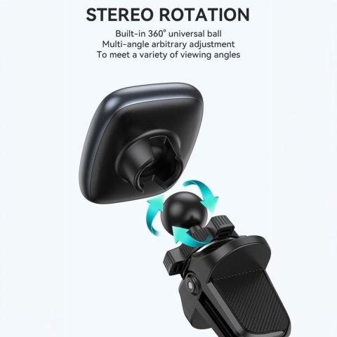 Uchwyt na telefon magnetyczny na kratkę nawiewu w samochodzie czarny Uchwyt na telefon magnetyczny na kratkę nawiewu w samochodzie czarny