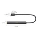 Wzmacniacz słuchawkowy audio przejściówka adapter USB-C do mini jack 3.5mm czarny Wzmacniacz słuchawkowy audio przejściówka adapter USB-C do mini jack 3.5mm czarny