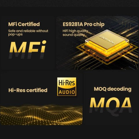 Wzmacniacz słuchawkowy audio przejściówka adapter USB-C do mini jack 3.5mm czarny Wzmacniacz słuchawkowy audio przejściówka adapter USB-C do mini jack 3.5mm czarny