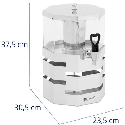Dyspenser dozownik chłodzący bufetowy do soków napojów 4 l Dyspenser dozownik chłodzący bufetowy do soków napojów 4 l